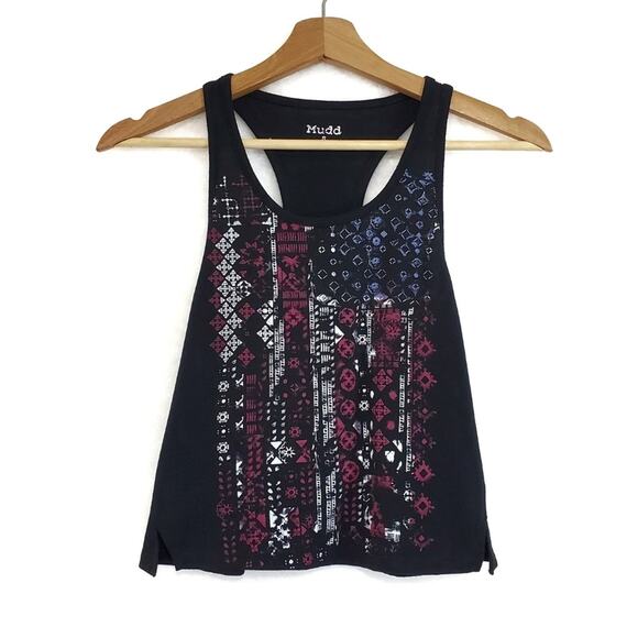 Mudd | Abstract USA Flag Relaxed Racerback Tank - Picture 1 of 5